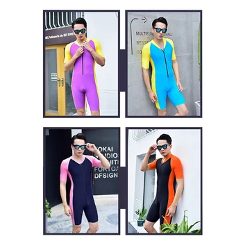2017 New Short Wetsuit Men Swimwear Thick Diving Suit One-piece Fullsuit Male Surfing Swimming Bodysuit 4 Colors Spearfishing