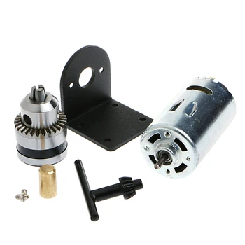OOTDTY Mini Hand Drill DIY Lathe Press 555 Motor w/ 1/8
