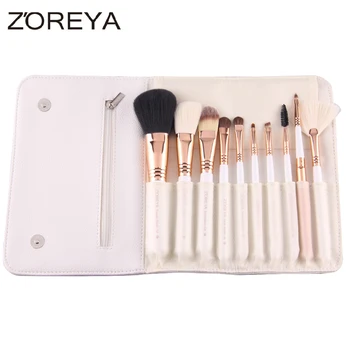 Zoreya Brand 10Pcs Makeup Brushes Professional Cosmetic Brush Foundation Make Up Brush Set The Quality!