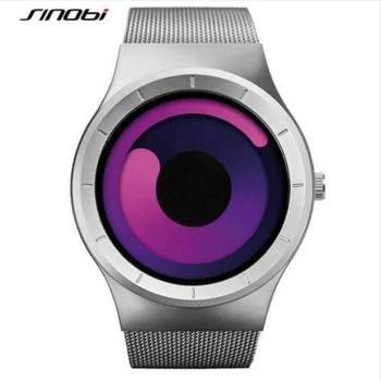 SINOBI Top Brand Luxury Stainless Steel Watch Men Watch Fashion Aurora Men's Watch Clock Saat Relogio Masculino Reloj Hombre