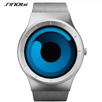 SINOBI Top Brand Luxury Stainless Steel Watch Men Watch Fashion Aurora Men's Watch Clock Saat Relogio Masculino Reloj Hombre