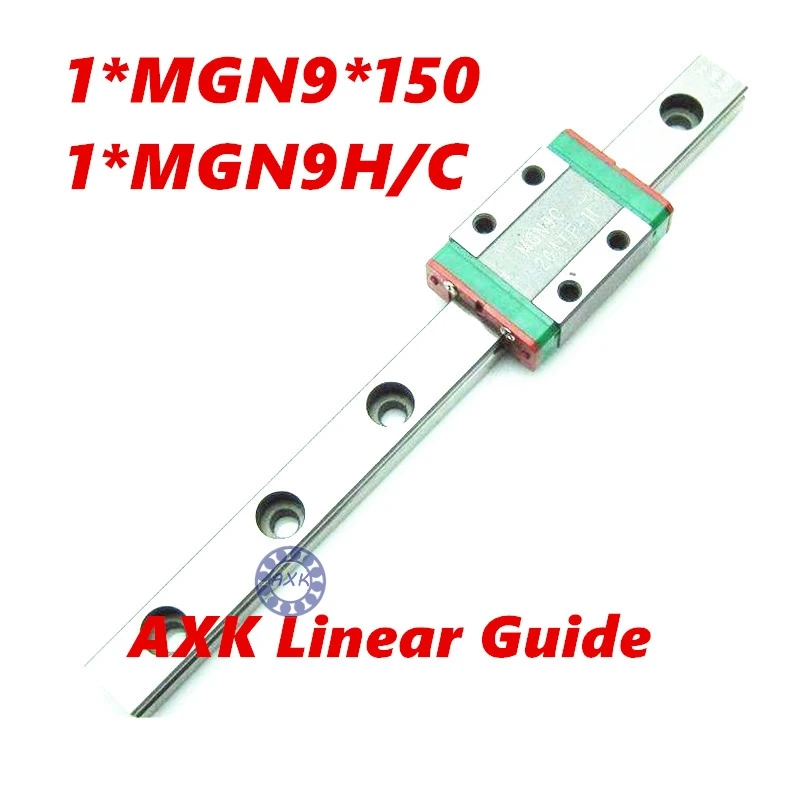 9mm Linear Guide MGN9 150mm linear rail way + MGN9C or MGN9H Long linear carriage for CNC X Y Z Axis