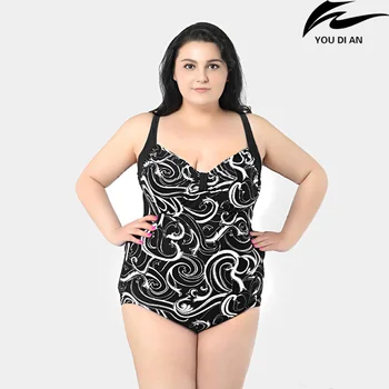 Hot swimwear one piece plus size push up swimsuit large size Women swimming suit fat beachwear