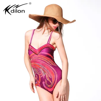 Kdilon 2016 Brand swimwear women Sexy One Piece Biquinis Swimsuit Beach wear Bathing Suits maillot de bain femme monokini
