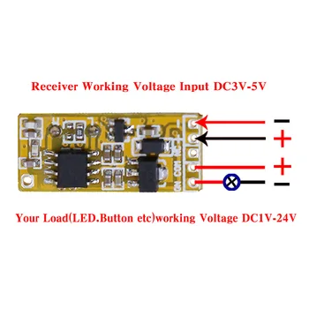 DC3.7V 4.5V 5V 6V 7.4V 9V 12V Electric Control Lock Door Access Control System Automatic Door Micro Mini Remote Control Switch