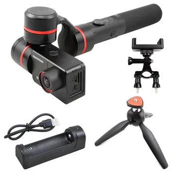 Feiyu Summon Handheld Gimbal Camera Stabilized Set with Phone Holder Tripod Charger 4K 1080P Cam HD Display F18166-A