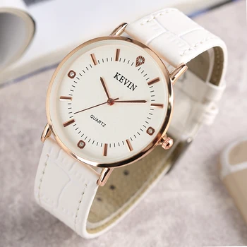 2017 New Simple Classic KEVIN Watch Stainless Steel Mesh Pin Buckle Quartz Watch for Womens Mens Gifts