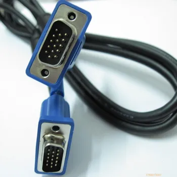 Free DHL 50pcs 1.8M 15Pin VGA SVGA D-Sub HDB15 Male Male Extension Video Cable CORD Shielding Design for PC to Monitor 1080P