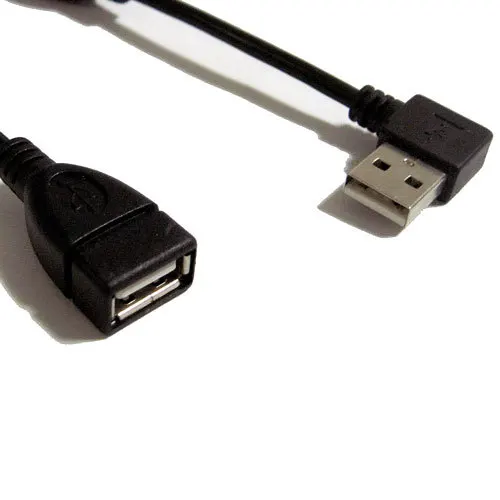 4 pcs 10cm Right 90 degree right angle USB 2.0 A MF male to female extension data charging Cable Cord