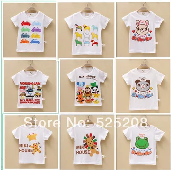 Summer Kids boys girls cartoon cotton t shirt toddler printed short sleeve o-neck T-shirt children clothing wholesale