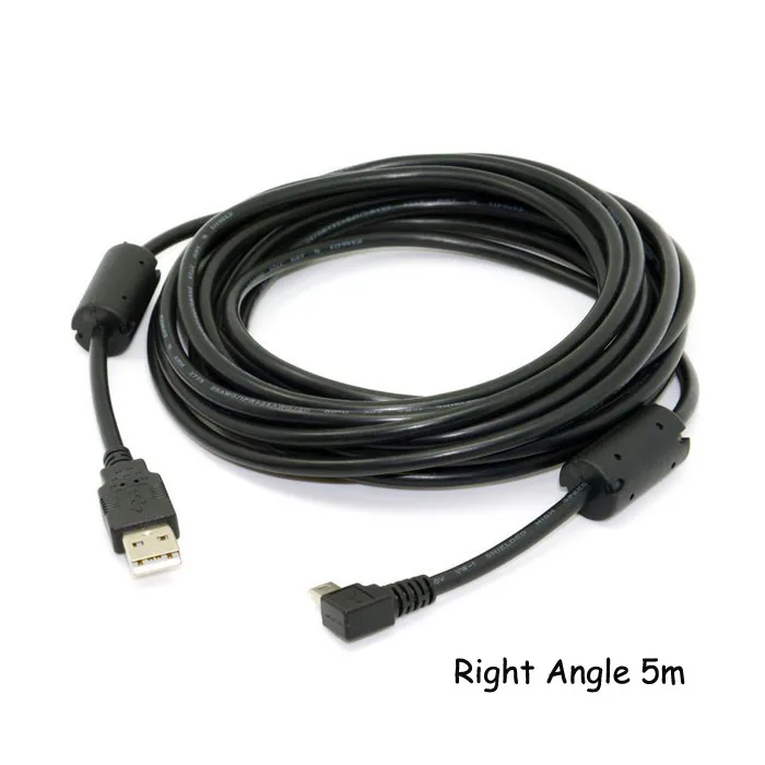 Left Right Angle 90 degree mini usb cable connector Mini USB B Type Male to USB 2.0 A Male Data Cable L Bending 0.5M 1.8M 5M