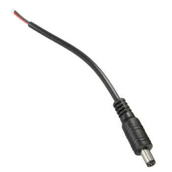 New Black CCTV DC Power Male Connector Cable Plug Wire Pigtail Adapter For Surveillance CCTV Camera 5.5x2.1mm