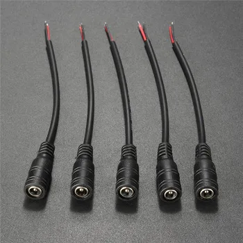 5PCS Female DC Power Jack Connector Adapter Wire Cable 15cm For Surveillance CCTV Camera 5050 3528 Led Strip Light