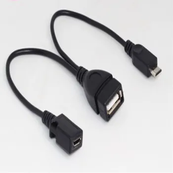 50pcs Micro USB Male To USB 2.0 Female Host OTG Cable + Micro USB Adapter Y Splitter