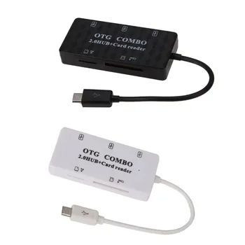 Combo Mobile Phone Micro USB OTG Hub Micro USB Cable Card Reader Data Charger Adapter For Computer Samsung Galaxy S3 S4 S5 HY335