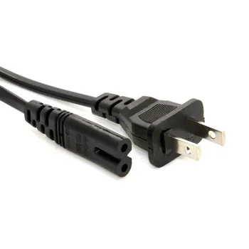USA plug power supply Cable 2-prong 2 Outlets Cord IEC320 C7 for Laptop Notebook Tablet 1.5m