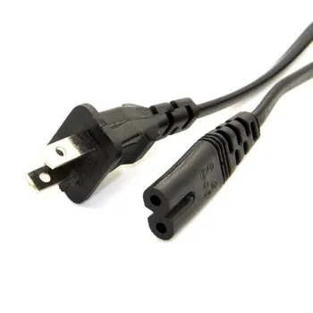 USA plug power supply Cable 2-prong 2 Outlets Cord IEC320 C7 for Laptop Notebook Tablet 1.5m