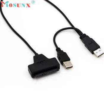 Adroit New SATA 7+22Pin to USB 2.0 Adapter Cable For 2.5 HDD Laptop Hard Disk Drive CS61107 drop shipping