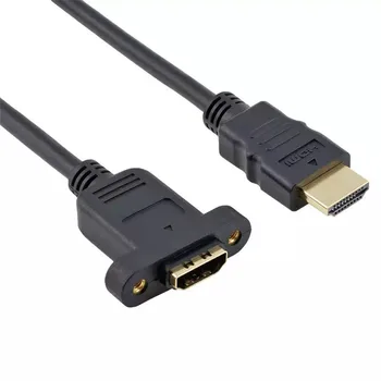 0.3m 0.6m 1m 1.5m HDMI 1.4v 3D Type A male to female Extension Cable 5ft with screw Panel Mount holes