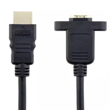 0.3m 0.6m 1m 1.5m HDMI 1.4v 3D Type A male to female Extension Cable 5ft with screw Panel Mount holes