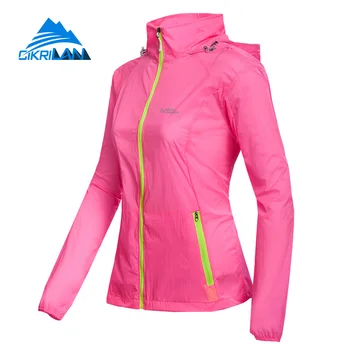 4 colors Women Outdoor Sport Summer Sun-protective Ulter-thin Quick Dry Skin Jacket Hiking Camping Rain Coat Chaquetas Jaqueta