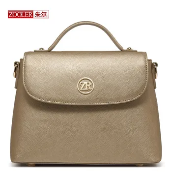 ZOOLER 2017 Genuine leather solid woman handbags luxury brand ladies tote bags with strap fashion shoulder bags for girls#D-2315