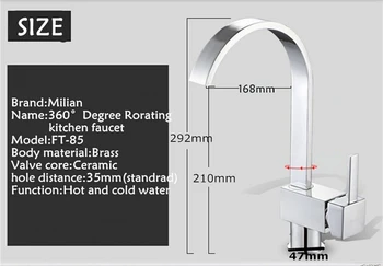 360 degree European style rotatable single hole kitchen faucet,polished chrome brass swivel kitchen mixer tap,torneira cozinha