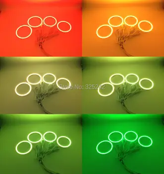 For Brilliance BS4 M2 2007 2008 2009 2010 Excellent RGB LED Angel Eyes kit Multi-Color Ultra bright angel eyes Halo Rings