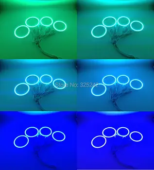 For Brilliance BS4 M2 2007 2008 2009 2010 Excellent RGB LED Angel Eyes kit Multi-Color Ultra bright angel eyes Halo Rings