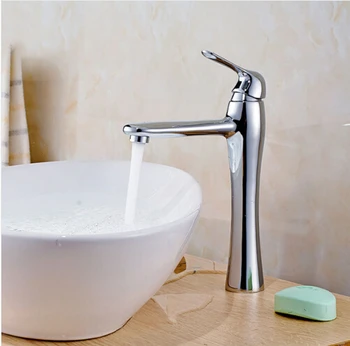 2016  brass bathroom basin faucet high and chrome sink faucet basin mixer basin tap basin faucet