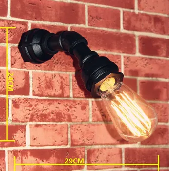 Loft Vintage Industrial American Water Pipe Edison LED Wall Sconce Lamp Resturant Hotel Bar Stair Home Decor Modern Lighting