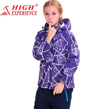 High Experience outdoor sport clothing for camping climbing hiking jackets waterproof coat for kids