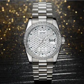38mm Sangdo Luxury watches Automatic Self-Wind movement Sapphire Crystal Mechanical watches 2016 new fashion Men's watch 347d