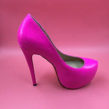 Zapatos Mujer 2016 Women Pumps Sexy Custom Made Plus Size High Thin Heels Chaussure Femme Pink Color Party Shoes Fashion