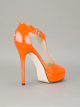 Rope Heels Summer Women Shoes Sandals T Strap Buckle Strap Fringe Heels Thin High Real Image Plus Size Open Toe Orange