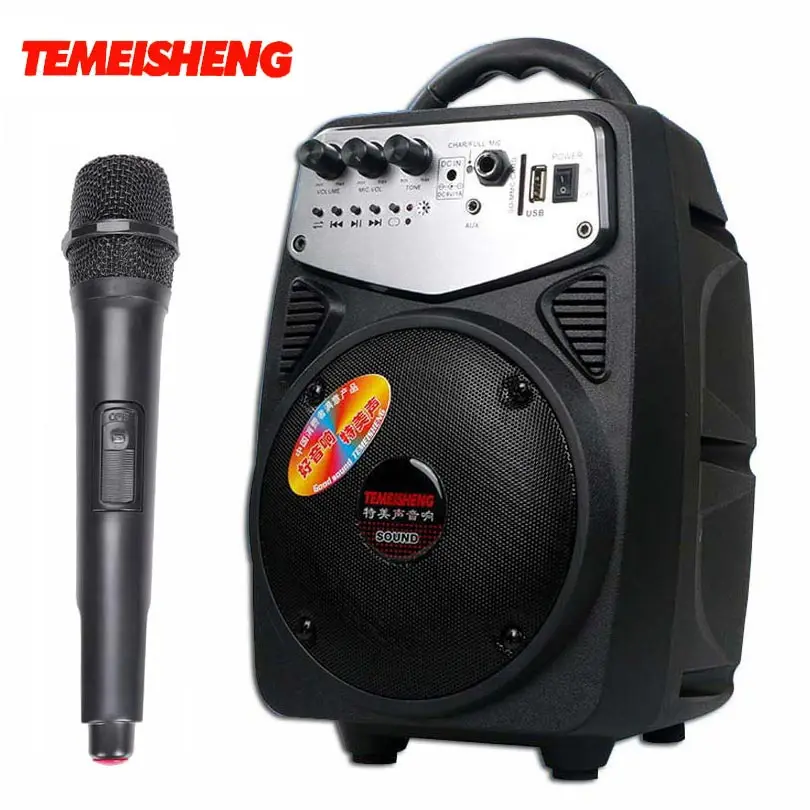 Wireless Microphone Amplifier Portable High Power Speaker Lithium Battery Support Card USB Playback Support Megaphone Microphone