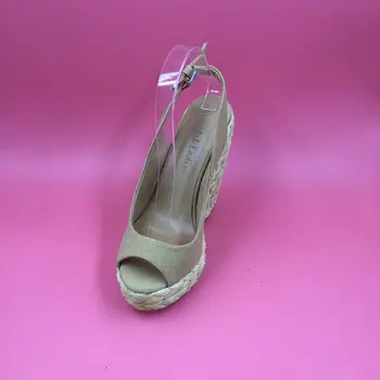 Real Image Women Sandals Wedges Buckle Strap 2016 Peep Toe Sandalia Feminina Sandalias Mujer Zapatillas Mujer Plus Size
