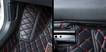 Car-styling Accessories For Volkswagen Tiguan 2007-Interior Full set Car Floor Mats Foot Pad Auto Leather Carpet