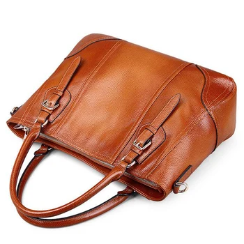 Go Meetting Genuine Leather Women's Handbags Sprayed Color Cow Leather Women Shoulder Bag Vintage Messenger Bags