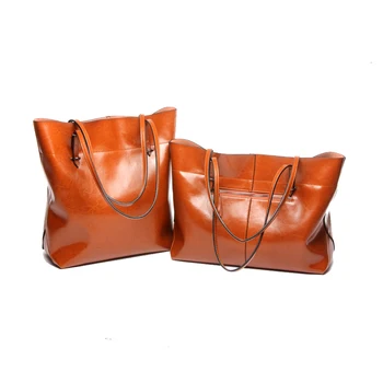 Women Bag Genuine Leather Handbag Casual Women's Tote Fashion Famous Brand Large Capacity Vintage Shoulder Messenger Bag