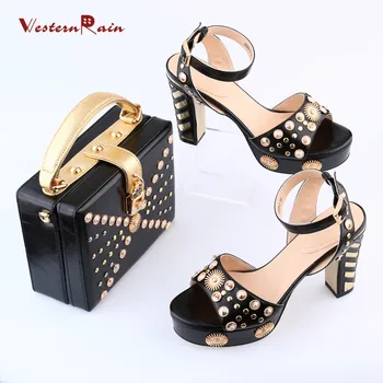 Fashion Summer Women Pumps Shoe and bag set Women's Spring Fall Slingback Party Evening Stiletto Heel Shoes With Matching Bag
