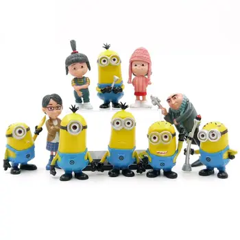 10pcs/set Despicable Me Minions Toys Ornament Christmas Gift Doll Decoration Action Figure Brinquedos Gift For Chilren