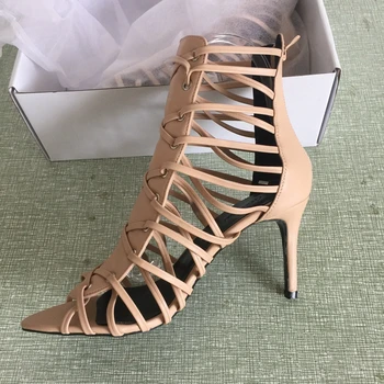 Sexy Real Kim Kardashian Women Sandals Zipper Cross-Tied 2016 Summer Style Party Shoes Zapatos De Mujer Sandalia Feminina