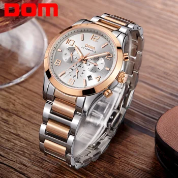 DOM mens watches top brand luxury waterproof mechanical man Business man reloj hombre marca de lujo Men watch M-812
