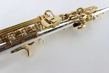 DHL France Henri Salma High-Pitch Soprano Saxophone B Super Action 80 Series Silver Plating Surface Saxofone Soprano Saxophone