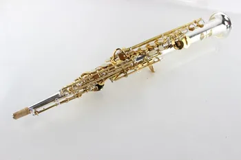 DHL France Henri Salma High-Pitch Soprano Saxophone B Super Action 80 Series Silver Plating Surface Saxofone Soprano Saxophone