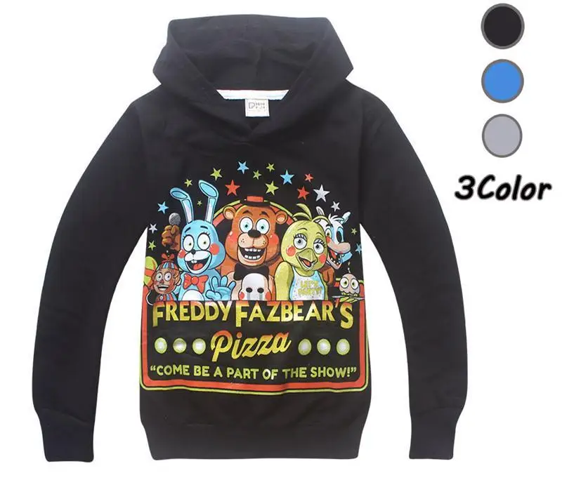 2017 Boys Outwear Hoodies Five Nights at Freddys FNaF Childrens Sweatshirts For Boys Kids Coat Cartoon Tops Costume