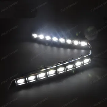2 pcs bright Car styling For T/oyota L/ANDCRUISER LED DRL F/J200 LC200 fog cover daytime running lights 2012-led fog lamps