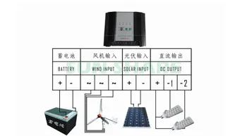 600w 24v MPPT wind solar controller with LCD current voltage display