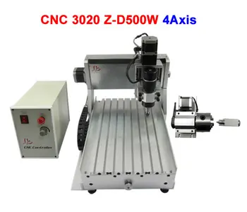 Ready to use! woodworking cnc 2030 500w 4 axis cnc machine cnc carving lathe to EU free custom duty